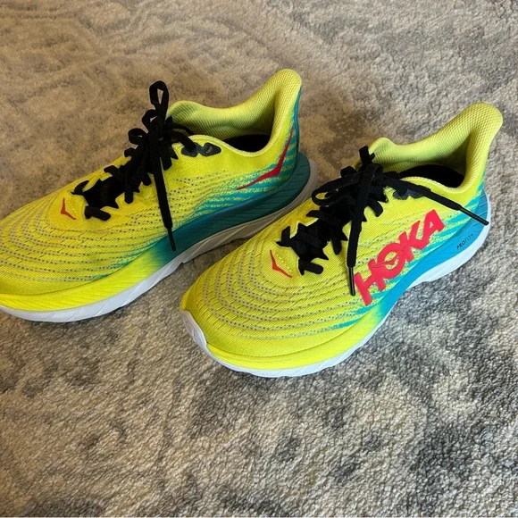 Hoka One One ProFly+ Vibrant Yellow Running Shoes Size 8 - Picture 8 of 11